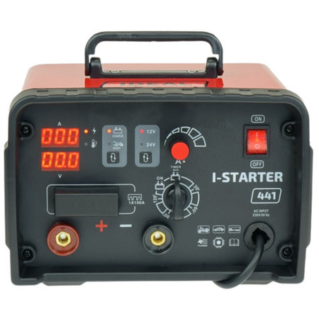 PROSTOWNIK samochodowy z rozruchem I-STARTER 441 IDEAL 230V Z PRZEWODAMI