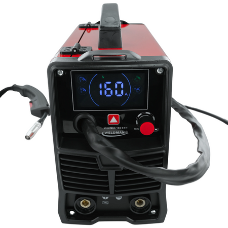 Spawarka Mini MIG 160 półautomat spawalniczy Weldman SYNERGIA Flux 2w1 drut