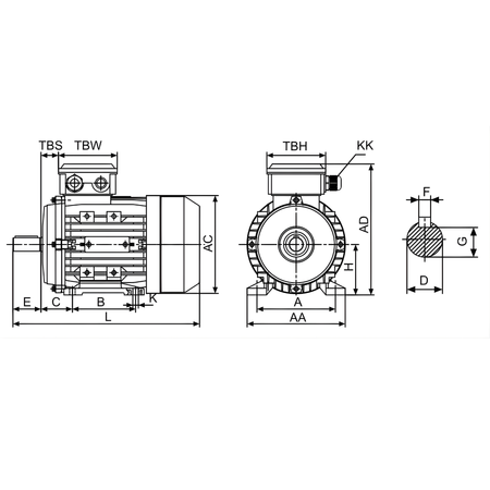 Silnik elektryczny trójfazowy 2,2 kW 2840 obr / min MS 90L1-2 B3