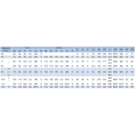 Silnik elektryczny trójfazowy 2,2 kW 1420 obr / min MS 100L1-4 B3