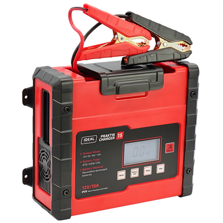 Prostownik Ideal Praktik Charger 15 LCD 12V do akumulatorów Kwasowe Żelowe