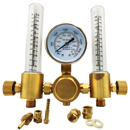 Reduktor Ar/CO2 z dwoma rotametrami mosiądz
