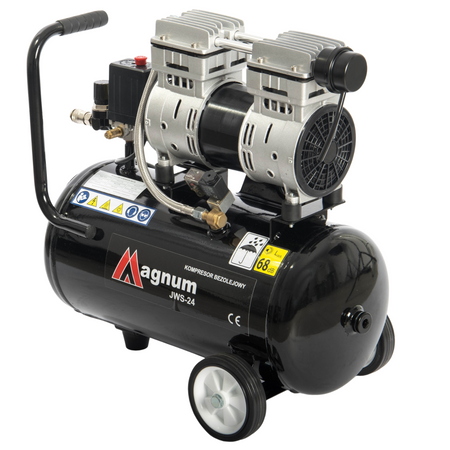 Kompresor JWS-24 wyciszony bezolejowy Magnum 750W 135 l/min sprężarka