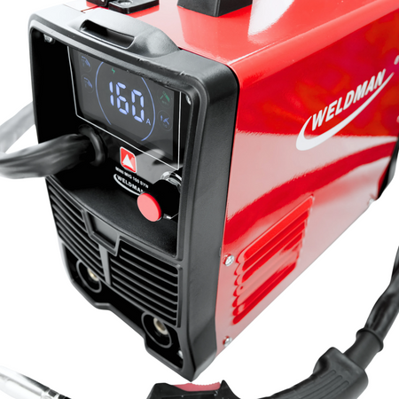 Spawarka Mini MIG 160 półautomat spawalniczy Weldman SYNERGIA Flux 2w1 drut