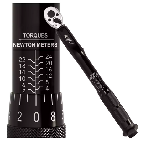 Klucz dynamometryczny 1/4" 2-24 Nm rowerowy czarny