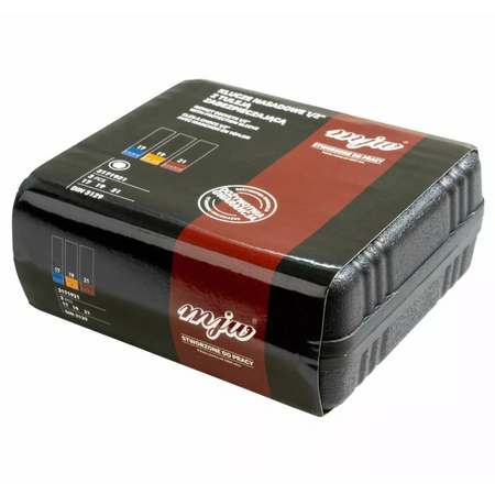 Zestaw nasadek 1/2" 6-kąt z tuleją zabezpieczającą długie