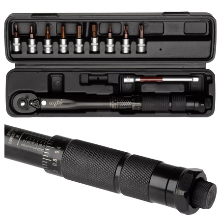 Klucz dynamometryczny 1/4" 2-24 Nm rowerowy zestaw bitów