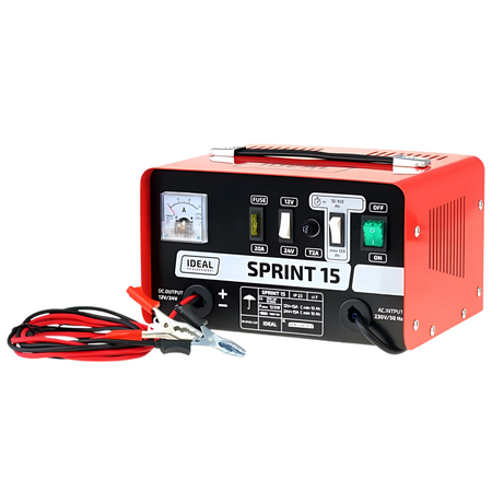Prostownik samochodowy Ideal SPRINT 15 230V 12-24V transformatorowy 15A