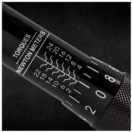 Klucz dynamometryczny 1/4" 2-24 Nm rowerowy czarny