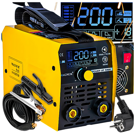 Spawarka inwertorowa MMA Magnum Power VIP 5000 Synergia LCD 200A 60%