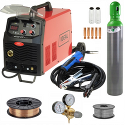 ZESTAW spawarka migomat Praktik MIG 211 półautomat spawalniczy 200 MMA FLUX